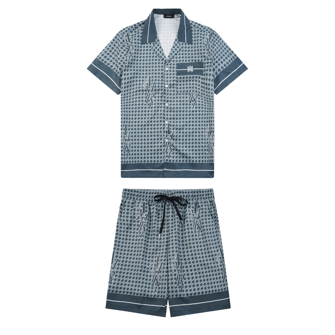 Amr Staggard Silk Short Set