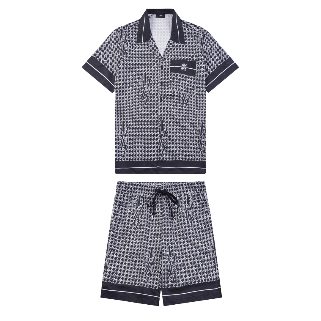 Amr Staggard Silk Short Set