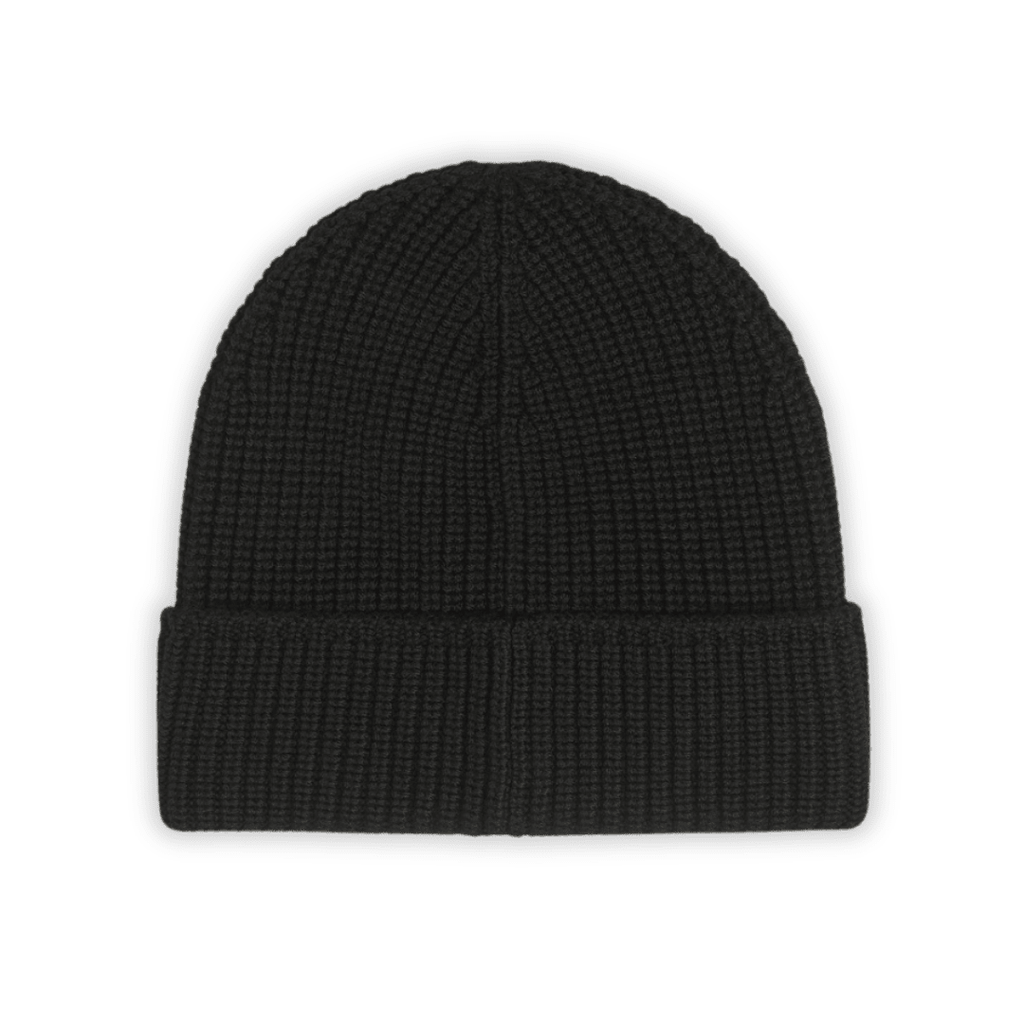 Goose Black Ribbed Beanie
