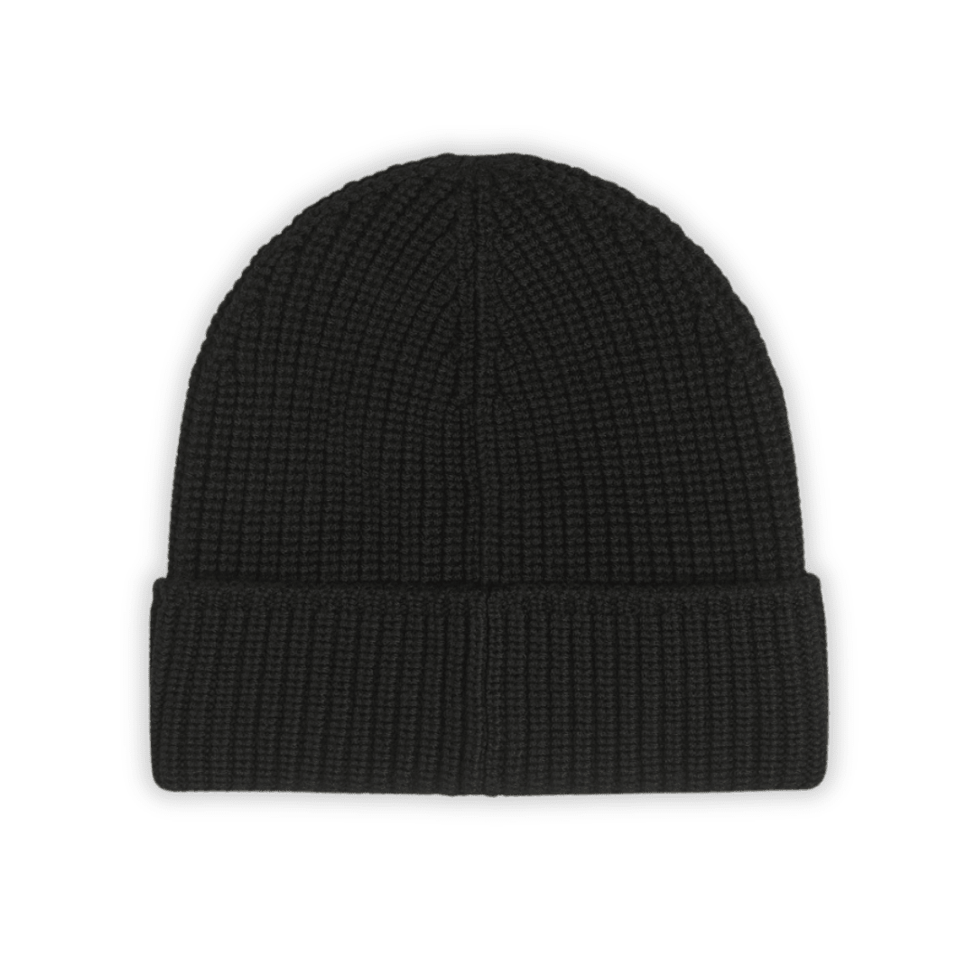 Goose Black Ribbed Beanie