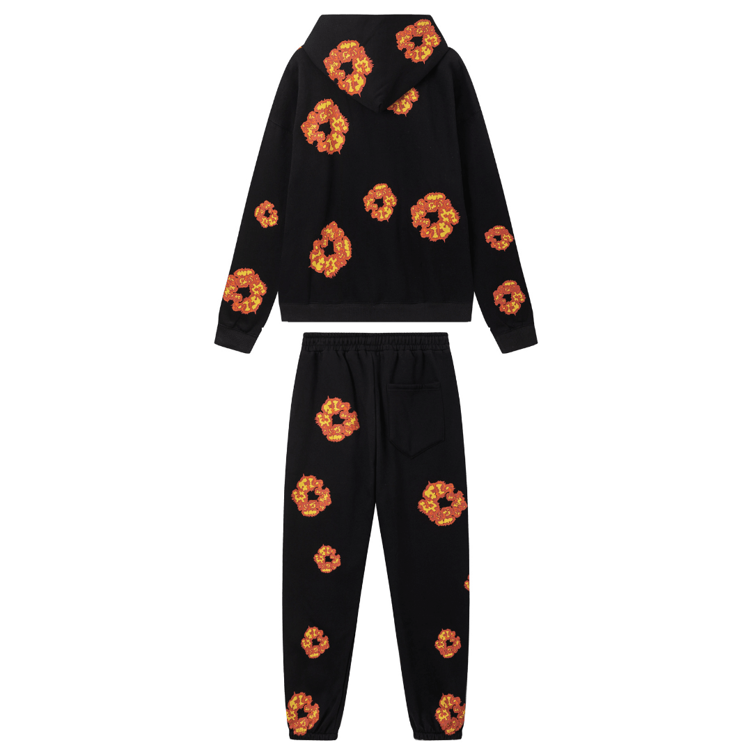 Denim Trs Black Orange Tracksuit