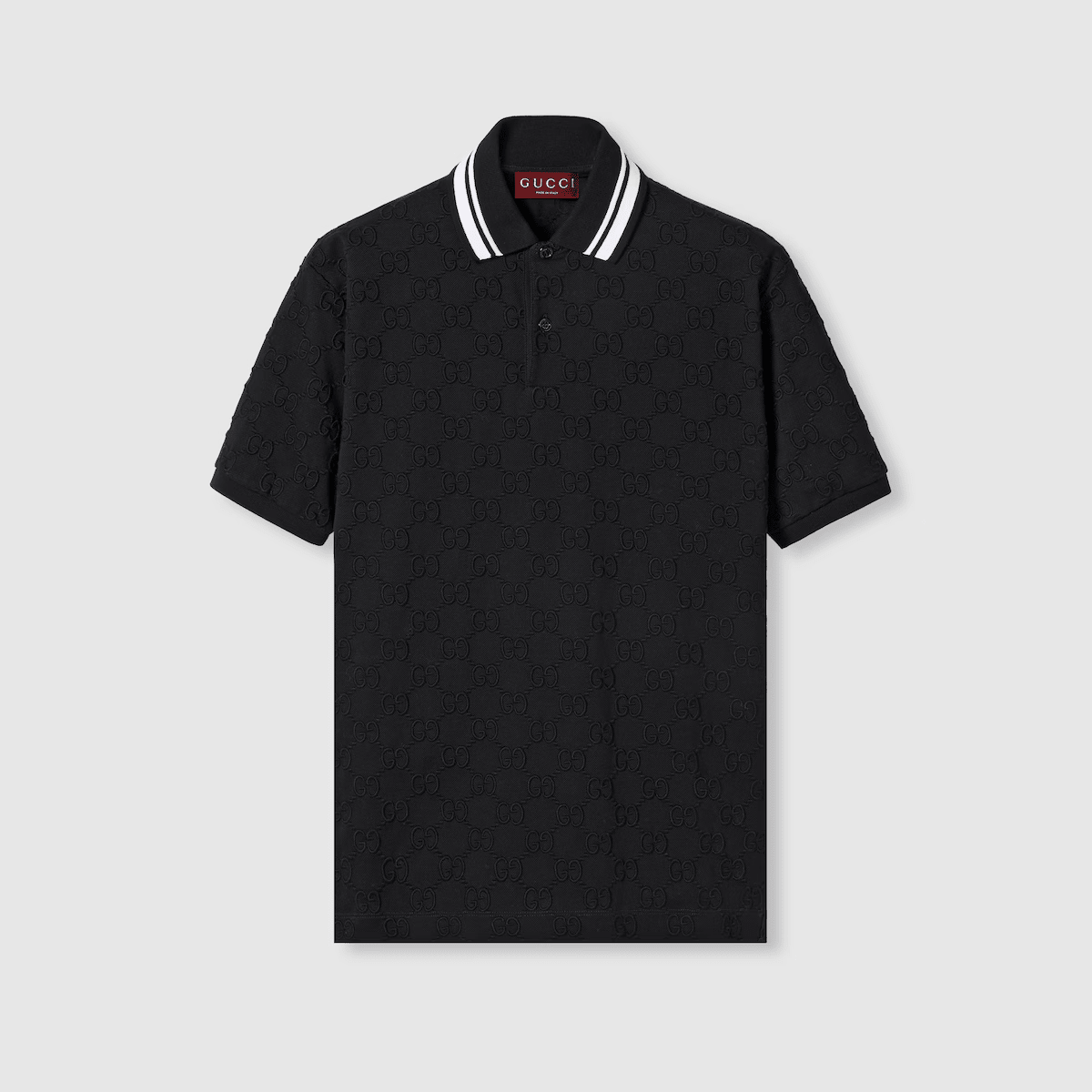 Stretch cotton polo shirt