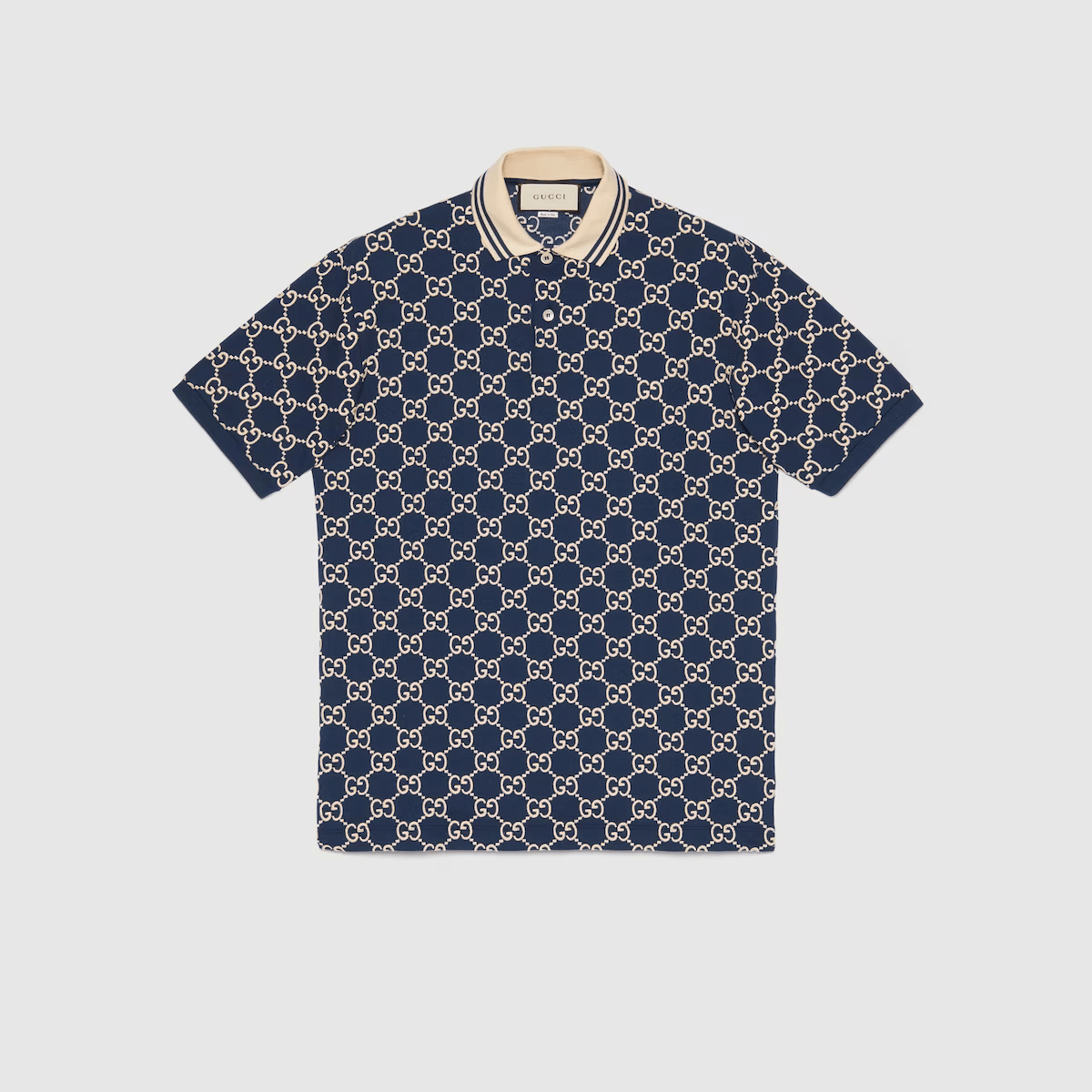 Stretch cotton polo shirt